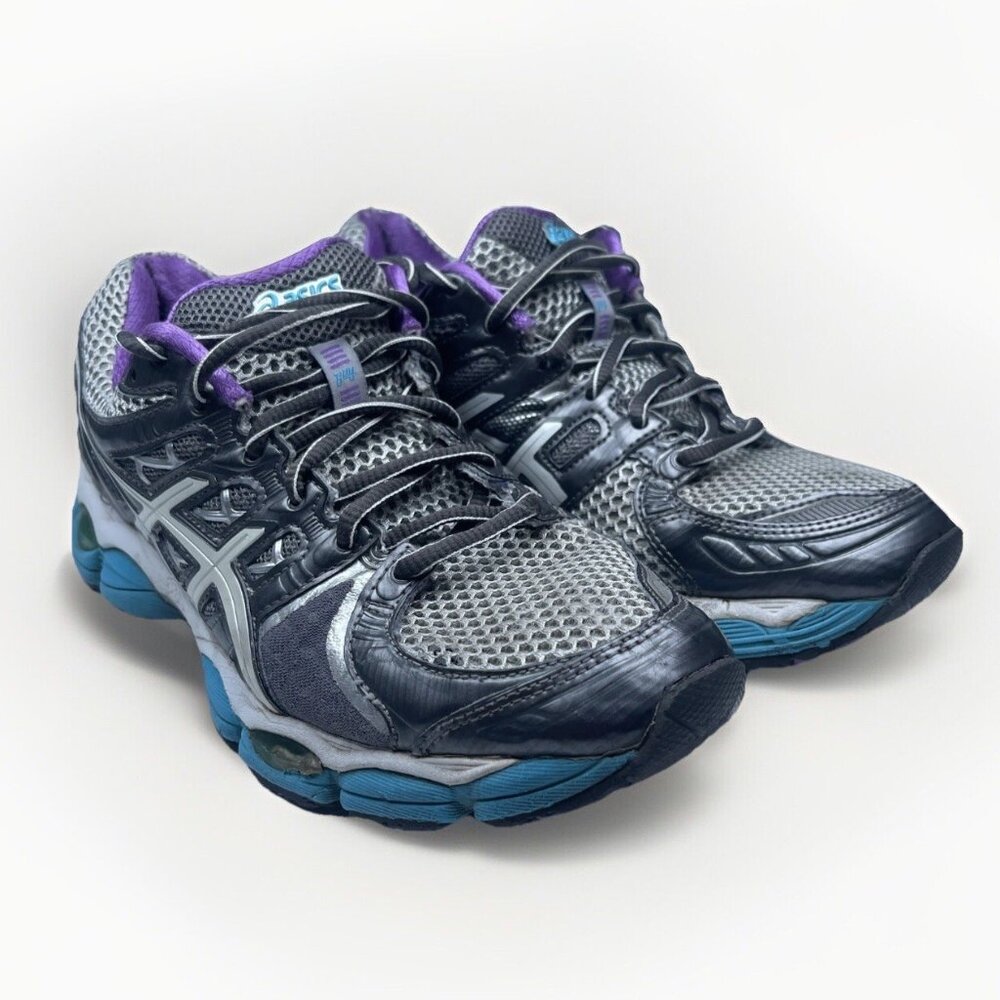 Y2K VTG Asics Womens Gel Nimbus 14 T291N Gray Running Shoes Sneakers Size 8